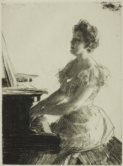 At the Piano by Anders Leonard Zorn