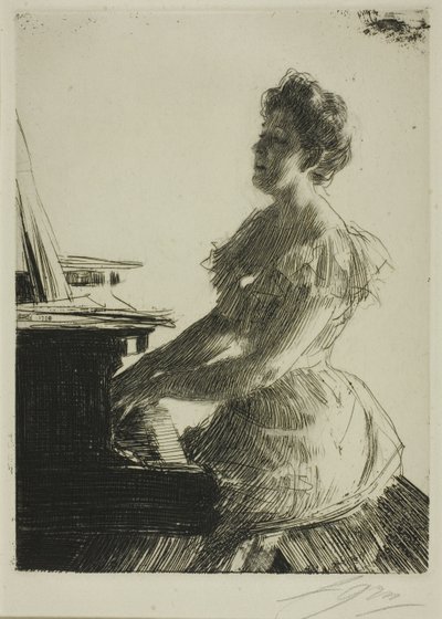At the Piano by Anders Leonard Zorn