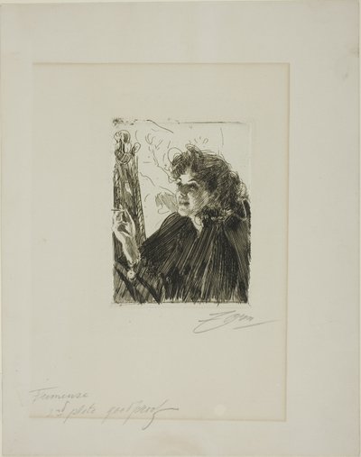 Girl with a Cigarette II by Anders Leonard Zorn