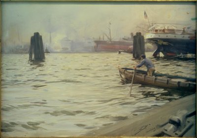 Hamburg Harbor by Anders Leonard Zorn