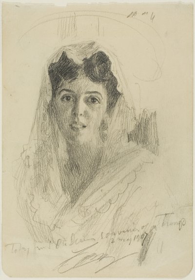 Head of a Woman (en Face) by Anders Leonard Zorn