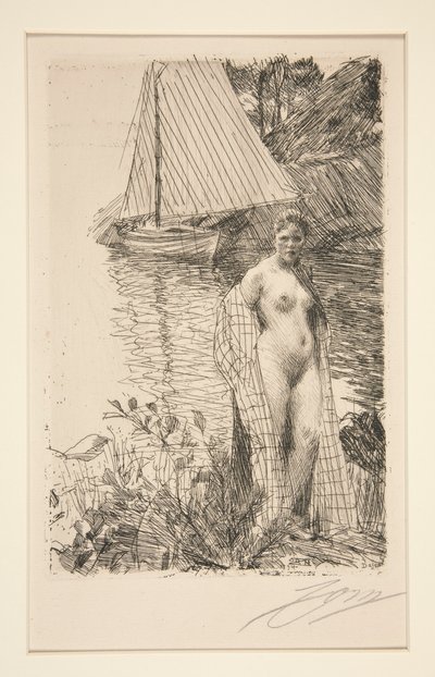 My Model and My Boat by Anders Leonard Zorn