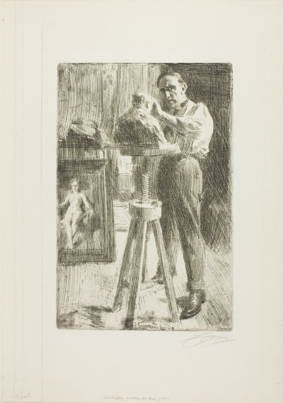 Prince Paul Troubetzkoy I (Whole length) by Anders Leonard Zorn