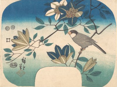 Clematis and Bird by Ando Hiroshige