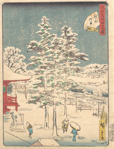 Kanda Temple Snow by Ando Hiroshige