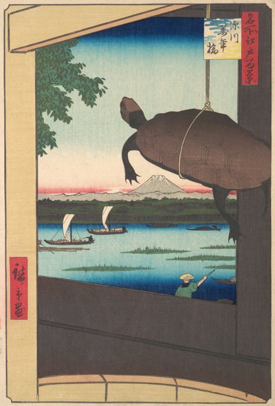 Mannen Bridge, Fukagawa, 1858 by Ando Hiroshige