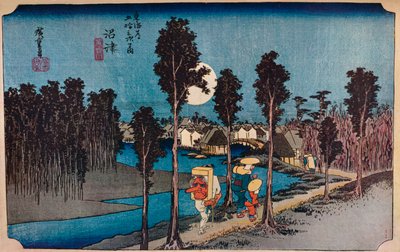 Numazu, Hikure, Yellow Dusk by Ando Hiroshige