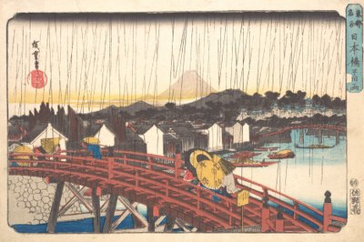 Sunshower at Nihonbashi by Ando Hiroshige
