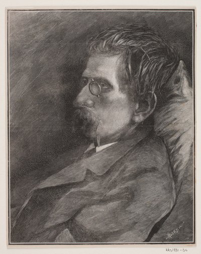 Portrait of J.P. Jacobsen by André Bork