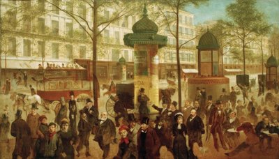 A. Gill, The Boulevard Montmartre by Andre Gill