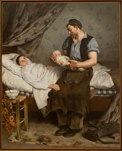 The Newborn Child by Andre Gill