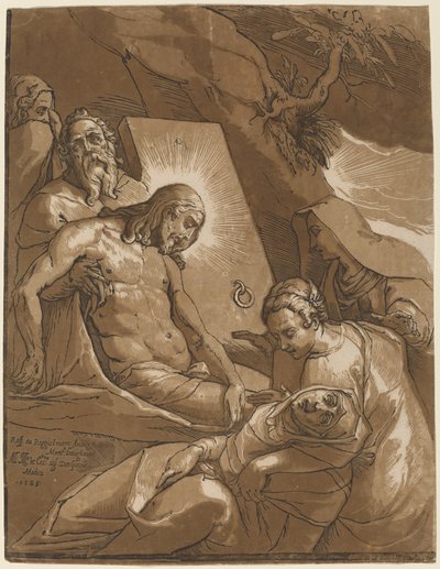 The Entombment by Andrea Andreani after Raffaello Motta