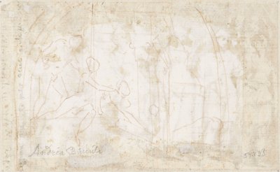 Three People by a Basilica by Andrea Boscoli