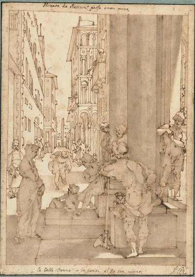 Sophronia Enters the Palace of Aladin by Andrea Boscoli