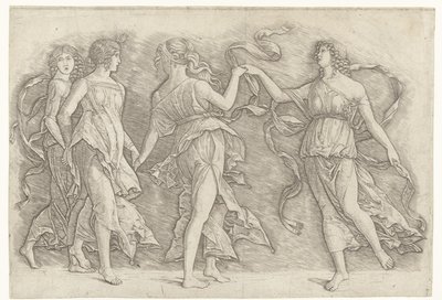 Four Dancing Women by Andrea Mantegna (school of)
