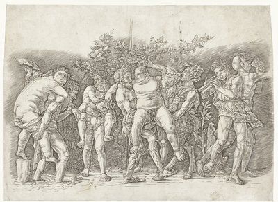 Bacchanal with Silenus by Andrea Mantegna