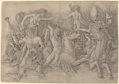 Battle of the Sea Gods (left half) by Andrea Mantegna