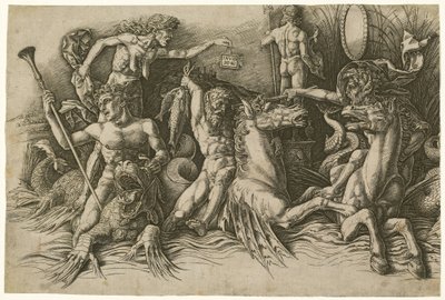 Battle of the Sea Gods (left half) by Andrea Mantegna