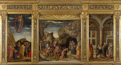 Uffizi Triptych, ca 1463-1464 by Andrea Mantegna