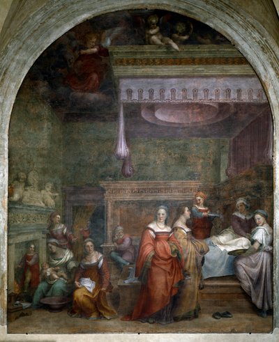 The Nativity of Mary by Andrea del Sarto