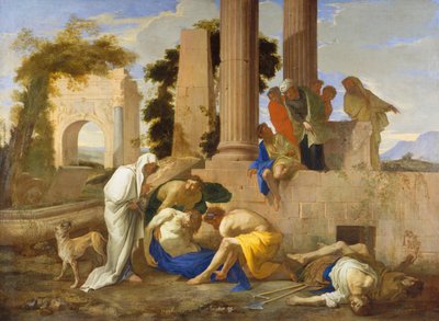 Tobit Burying the Dead, 1640s by Andrea di Lione