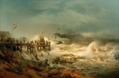 Departure of a Steamer by Andreas Achenbach