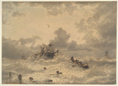 Storm at Sea by Andreas Achenbach