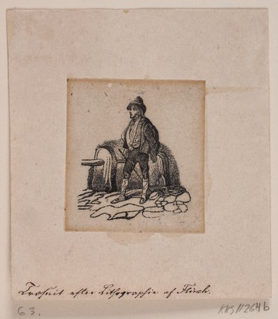 A Shepherd (?) (after lithograph) by Andreas Flinch