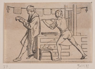 Johannes Gutenberg in his Workshop by Andreas Flinch