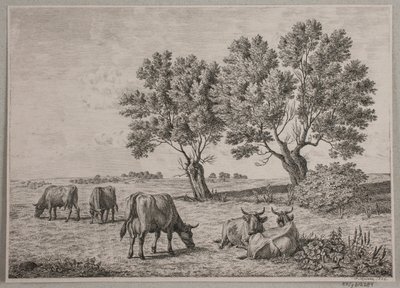 Landscape with Grazing Cattle by Andreas Peter Madsen