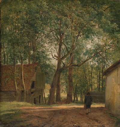 Farmyard by Andreas Schelfhout (signed by artist)