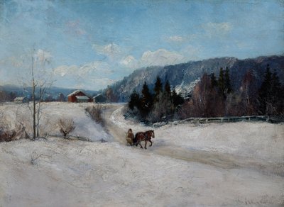 Winter Landscape at Skaugum Hill by Andreas Singdahlsen