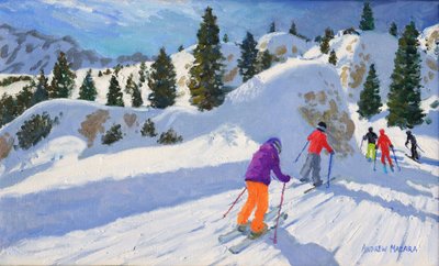Skiing, Rock City, Selva Gardena, Italy, 2016 by Andrew Macara