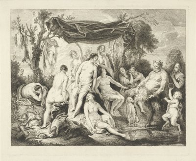 Bathing Diana and Silenus by Andries Lens