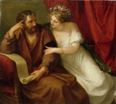 Phryne Seducing the Philosopher Xenokrates, 1794 by Angelica Kauffmann