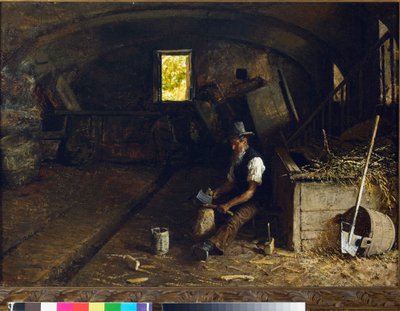 The wood splitter, 1881-84 by Angelo Morbelli