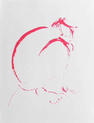 Folded Nude Crimson by Angie Kenber