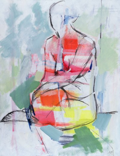Seated Nude by Angie Kenber
