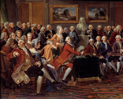 The Salon of Madame Geoffrin by Anicet Charles Lemonnier