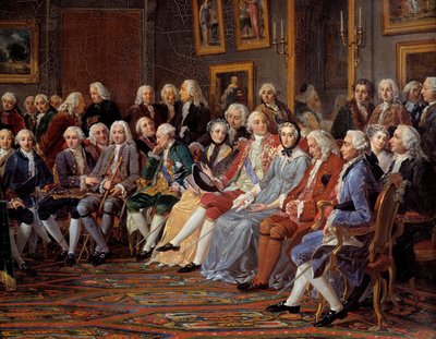 The salon of Madame Geoffrin (detail) by Anicet Charles Lemonnier