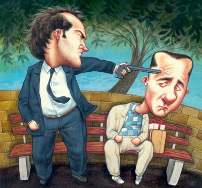 Tarantino versus Gump by Anita Kunz