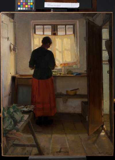 The Maid in the Kitchen by Anna Ancher