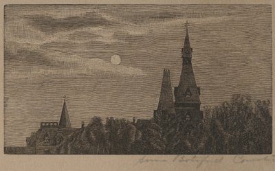 Steeples in the Moonlight by Anna Botsford Comstock