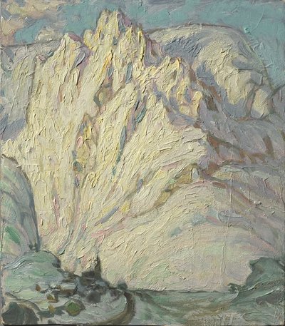 Snowy Mountains. Study from Lofoten by Anna Katarina Boberg
