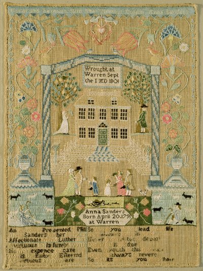 Sampler, 1801 by Anna Sanders