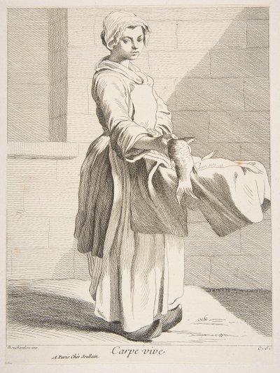 Fish Vendor by Anne Claude Philippe de Caylus