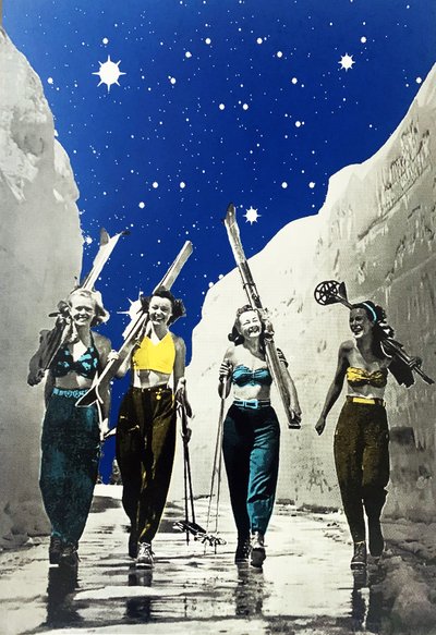 Skiing Girls, 2022 by Anne Storno