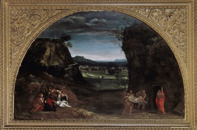 Landscape with Deposition by Annibale Carracci