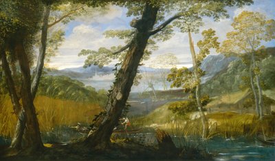 River Landscape, c. 1590 by Annibale Carracci