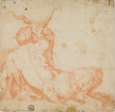 Satyr and Goat by Annibale Carracci